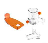 YobiLife - Plaque de base de guidage de coupe du bois, rabat en bakélite de 64 mm avec couvercle anti-poussière pour rainurage et chanfreinage, moteur haute puissance compatible avec fraisage à angle