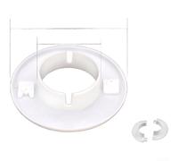 YobiLife Plaque de protection pour trou mural en polypropylène pour tuyau CA - Design fendu - Convient aux ouvertures de 34 mm à 170 mm - Installation à clipser - Décoration blanche pour un usage