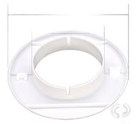 YobiLife Plaque de protection pour trou mural en polypropylène pour tuyau CA - Design fendu - Convient aux ouvertures de 34 mm à 170 mm - Installation à clipser - Décoration blanche pour un usage