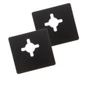 YobiLife Plaque de renfort de serrure de porte pour réparation de boule avant, 10,5 x 10 cm, finition noire (4 pièces)