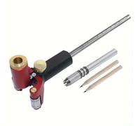 YobiLife Règle linéaire à double usage pour le travail du bois 0-120 mm, outil en alliage d'aluminium et laiton pour un marquage précis des lignes parallèles