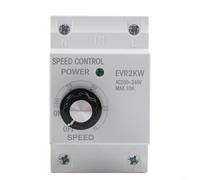 YobiLife Régulateur de tension 220 V AC 10 A, variateur d'angle de phase pour ventilateur et contrôle de la vitesse du moteur, contrôleur de vitesse électronique sur rail DIN