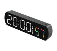 YobiLife Réveil numérique rectangulaire avec température, capteur d'humidité, compte à rebours, date et format 12/24 heures pour le placement de bureau (A)