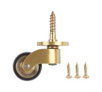 YobiLife Roulette de meuble en laiton robuste pivotante à 360 degrés avec roulement silencieux doré brossé pour canapé, table, étagère, pianos, petits objets, mobilité facile (T4926)