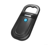 YobiLife Scanner de puce électronique pour animaux de compagnie, lecteur portable pour puces FDX-B et EMID, affichage OLED, norme ISO11784/85, rechargeable par USB (noir)