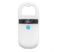 YobiLife Scanner de puce électronique pour animaux de compagnie, lecteur portable pour puces FDX-B et EMID, affichage OLED, norme ISO11784/85, rechargeable par USB (blanc)