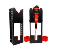 YobiLife Support mural en acier pour polisseuse 49 × 17 × 9,5 cm | Porte-bouteilles modulaires en acier laminé à froid pour garage ou atelier Rouge