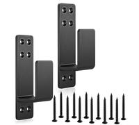 YobiLife Supports de porte pour bois de 2 x 4, barre de sécurité en acier robuste pour la sécurité de la maison, s'adapte aux portes à ouverture vers l'intérieur et l'extérieur (noir)