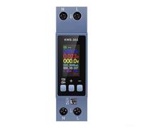 YobiLife Tensiomètre numérique à montage sur rail CA 0-40 A, écran couleur TFT 0,96" avec interface 485, surveillance de l'alimentation multifonction pour usage industriel, KWS-303L (KWS-303WF)