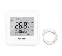 YobiLife Thermostats de chauffage au sol, avec deux capteurs de température, affichage numérique et 6 modes programmables par période quotidienne pour un chauffage économe en énergie