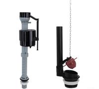 YobiLife Vanne de remplissage de toilettes réglable à l'entrée inférieure, fonctionnement silencieux avec mécanisme à aiguille pour un débit précis, compatible avec la plupart des réservoirs