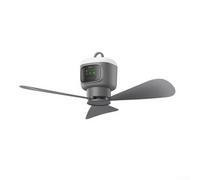 YobiLife Ventilateur de plafond portable sans fil 12 000 mAh pour camping, dortoir, maison, 4 vitesses, 3 réglages de minuterie, fonctionnement silencieux, télécommande infrarouge