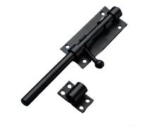 YobiLife Verrou de porte, prêt à l'emploi, robuste, en acier inoxydable 304 de qualité externe pour portails de jardin, abris de jardin et granges, complet avec fixations (noir (8))