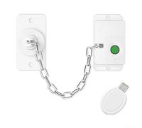 YobiLife Verrou d'empreintes digitales pour fenêtres, avec interface de charge de type C, limites d'ouverture de fenêtre réglables, accès sécurisé sans clé (blanc)