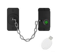 YobiLife Verrou d'empreintes digitales pour fenêtres, avec interface de charge de type C, limites d'ouverture de fenêtre réglables, accès sécurisé sans clé (noir)