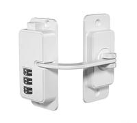 YobiLife Verrou numérique à mot de passe pour la sécurité des enfants, serrure de porte de réfrigérateur ovale avec code à 3 chiffres, serrure d'armoire sans perçage pour congélateur, tiroir, placard