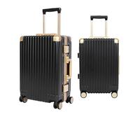 Yobohui Grandes valises à Coque Rigide, Extensibles, légères, durables, Grande capacité, Doubles roulettes pivotantes(Black,26in)