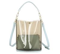 Yobohui Sac fourre-tout en PVC transparent pour femme 2 en 1 Sac de plage Grand sac à bandoulière Sac à bandoulière Sac seau transparent, bleu, Taille unique