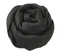 YOBOKO Mode Femme Longue Écharpe Lin-Coton Couleur Pure Grandes Écharpes Douces Châle Grande Taille Beau Châle Wrap pour Extérieur/Plage 200 X130 CM (Noir)