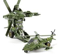 YOBOKO Transformateur Avion Jouet Avion Robot Jouet Enfants Simple Modèle d'avion Jouets Garçons Véhicules De Jeu Drôles Cadeaux pour Les Tout-Petits Enfants de 3 à 8 Ans (Green)