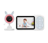 YOBWOK Babyphone Camera Écran HD 1080P 3.5 Pouces,Moniteur Bébé sans Wi-FI,Vision Nocturne Infrarouge,Mode VOX,Audio Bidirectionnel,Détection de Mouvement/Son,Alarmes de Zone