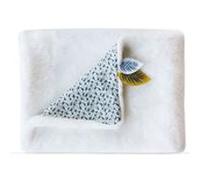 Doudou et Compagnie – Plaid polaire Yoca Le Koala – extra doux et chaud – 100 x 70 cm blanc