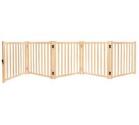 YOCAN Barrière autoportante en Bois pour Chien - Barrière Pliable pour Animal Domestique - Barrière d'intérieur pour Chien, pour Portes, Maisons, escaliers, couloirs - (5 Panneaux, 61 cm)