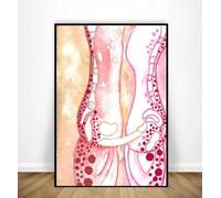 Yocheng Affiche abstraite aquarelle corps sexy impression sur toile peinture murale art photo restaurant salon maison chambre bar décor 30x40cm sans cadre