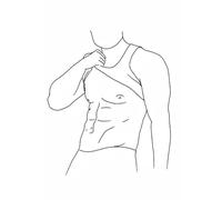 Yocheng Affiche abstraite sur toile représentant un corps d'homme, peinture au trait, art mural minimaliste pour chambre à coucher 30x40cm sans cadre