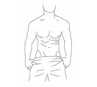 Yocheng Affiche abstraite sur toile représentant un corps d'homme, peinture au trait, art mural minimaliste pour chambre à coucher 30x40cm sans cadre