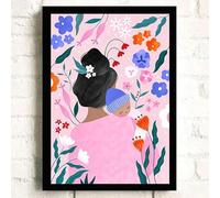 Yocheng Affiche d'art sur la maternité, nouvelle maman allaitant, baby shower, impression sur toile, décoration pour la maison, le salon 30x40cm sans cadre
