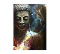 Yocheng Affiche de méditation zen sur le thème du Bouddha : esthétique, couleurs abstraites, art mural, peinture sur toile, décoration intérieure. 60x90cm sans cadre