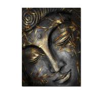 Yocheng Affiche de méditation zen sur le thème du Bouddha : esthétique, couleurs abstraites, art mural, peinture sur toile, décoration intérieure. 50x70cm sans cadre