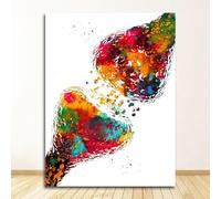 Yocheng Affiche murale abstraite en toile imprimée, éducation artistique, anatomie, système musculaire, décoration de salle de classe, bureau médical 60x90cm sans cadre