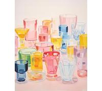 Yocheng Affiche murale colorée de glaces d'été, nature morte, salle à manger, petit-déjeuner, nourriture, impression, image, décoration de cuisine, peinture sur toile 50x70cm sans cadre