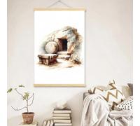 Yocheng Affiches aquarelles de Dieu Jésus, représentant la Bible chrétienne, pour la décoration du salon ou de la chambre d'enfant. 40x50cm sans cadre