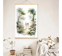 Yocheng Affiches aquarelles de Dieu Jésus, représentant la Bible chrétienne, pour la décoration du salon ou de la chambre d'enfant. 40x50cm sans cadre