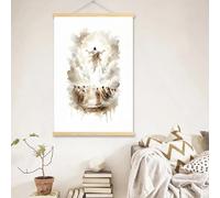 Yocheng Affiches aquarelles de Dieu Jésus, représentant la Bible chrétienne, pour la décoration du salon ou de la chambre d'enfant. 50x70cm sans cadre