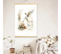 Yocheng Affiches aquarelles de Dieu Jésus, représentant la Bible chrétienne, pour la décoration du salon ou de la chambre d'enfant. 50x70cm sans cadre