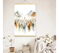 Yocheng Affiches aquarelles de Dieu Jésus, représentant la Bible chrétienne, pour la décoration du salon ou de la chambre d'enfant. 40x50cm sans cadre