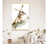 Yocheng Affiches aquarelles de Dieu Jésus, représentant la Bible chrétienne, pour la décoration du salon ou de la chambre d'enfant. 50x70cm sans cadre
