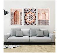 Yocheng Affiches et imprimés de photographie d'architecture marocaine,peinture sur toile d'art mural islamique,images murales pour décor de salon 21x30cmx3 sans cadre