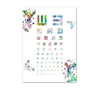 Yocheng Aquarelle abstraite représentant l'anatomie de l'œil - Affiches et impressions nordiques - Décoration murale - Peinture sur toile - Images médicales - Cabinet médical 21x30cm sans cadre