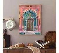 Yocheng Impression d'art mural marocain, art oriental, peinture sur toile, affiche arabe, style bohème, images murales pour salon, chambre à coucher, décoration 21x30cm sans cadre