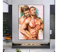 Yocheng Impressions sur toile représentant un corps masculin sexy et abstrait, décoration murale gay, idéale pour la maison ou le bureau. 50x70cm sans cadre