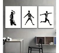 Yocheng Lot de 3 affiches sur toile aquarelle,maître du football,peinture décorative murale,affiche de sport dynamique,décoration murale pour chambre à coucher,maison 60x80cmx3 sans cadre