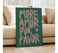 Yocheng More Amor Por Favor - affiche murale en toile avec citation d'amour éclectique, noir et blanc, peintures imprimées, image pour décoration de salon et de maison 40x50cm sans cadre