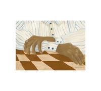 Yocheng Peinture abstraite de femme minimaliste, art mural nordique, impression sur toile, affiche, image, décoration de salon, maison 30x40cm sans cadre