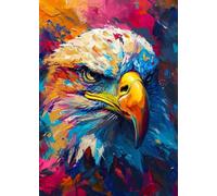 Yocheng Peinture sur toile représentant des animaux abstraits, graffitis, décoration murale colorée pour salon 21x30cm sans cadre