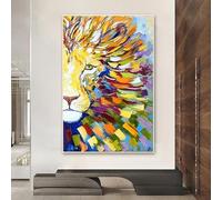 Yocheng Résumé Graffiti Lions Art Wall Toile Décoration Peinture Afrique Afrique Affiche Affiche et imprimé Image pour le salon Home 50x70cm sans cadre